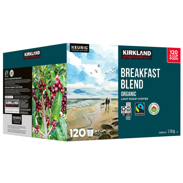 Kirkland Signature Signature Organic Breakfast Blend Fair Trade K-Cup Pods
