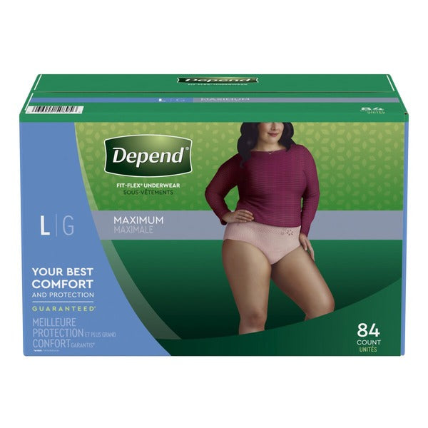 Depend Women's Maximum Absorbency Underwear, Large