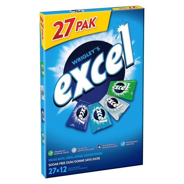 Excel Sugar-Free Variety Pack Gum 27 ct