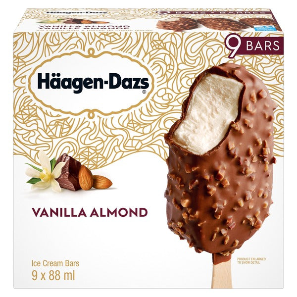 Haagen-Dazs Almond Vanilla Ice Cream Bars 88 ml