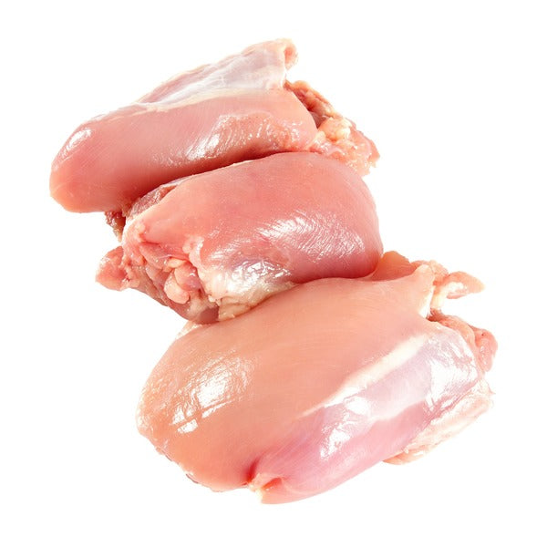 Halal Boneless Skinless Chicken Thighs per lb