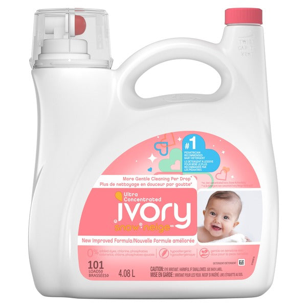 Ivory Snow Newborn Liquid Laundry Detergent 4.08 l