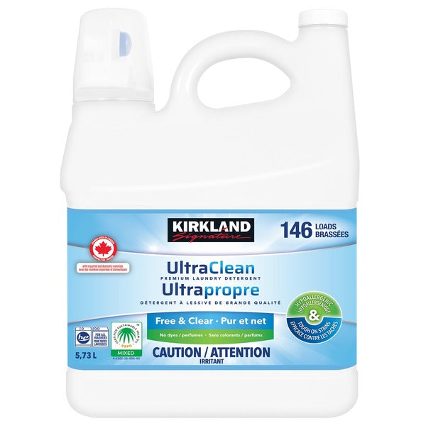 Kirkland Signature Free & Clear Liquid Laundry Detergent 5.99 l