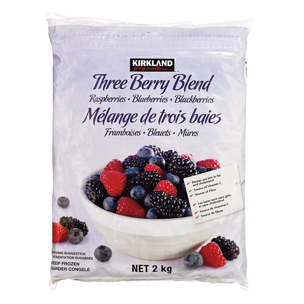 Kirkland Signature Frozen Three Berry Blend 2 kg