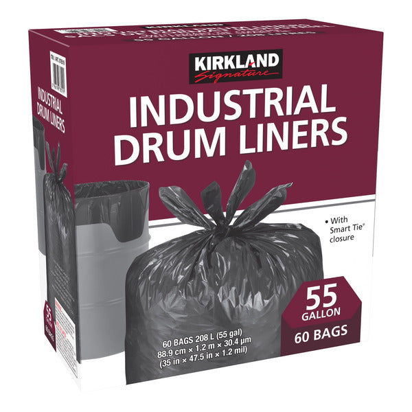 Kirkland Signature Industrial Drum Liners 60 ct