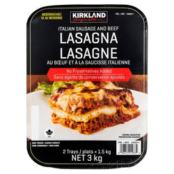 Kirkland Signature Sausage & Beef Lasagna 2 x 1.5 kg