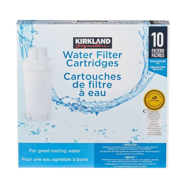 Kirkland Signature Water Filters Cartridges 10 ct