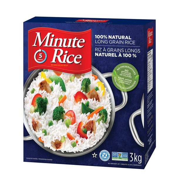 Minute Rice Long Grain White Rice 3 kg