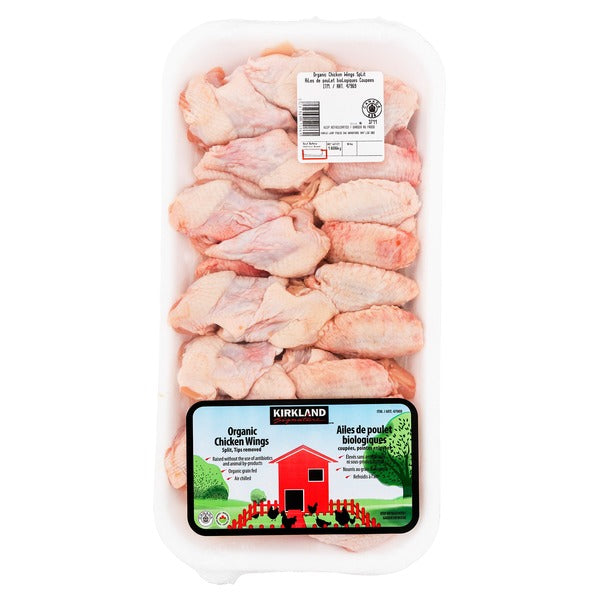 Organic Split Chicken Wings Organic per lb