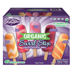 PhillySwirl Organic SwirlStix Frozen Dessert Bars 40 x 48 ml