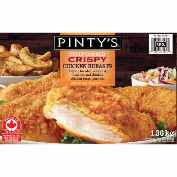 Pinty's Full Cooked Crispy Chicken Breasts  1.36 kg