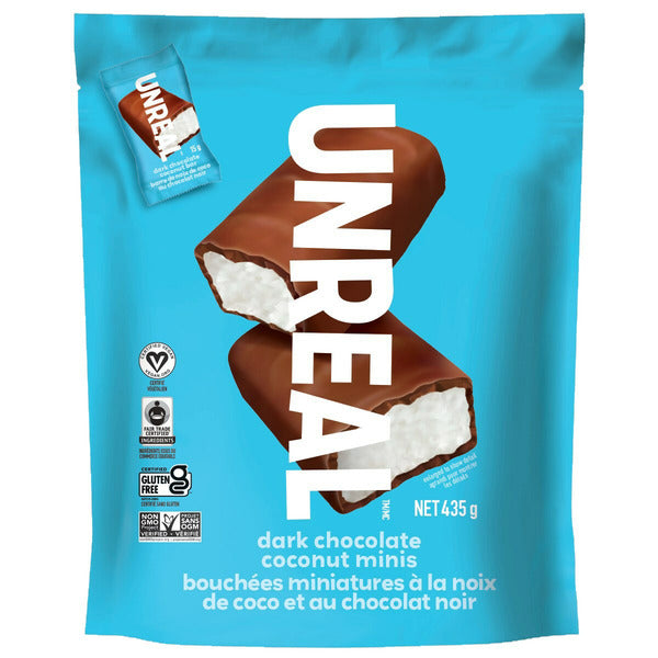 UNREAL Dark Chocolate Coconut Mini Bars Gluten-Free • Vegan